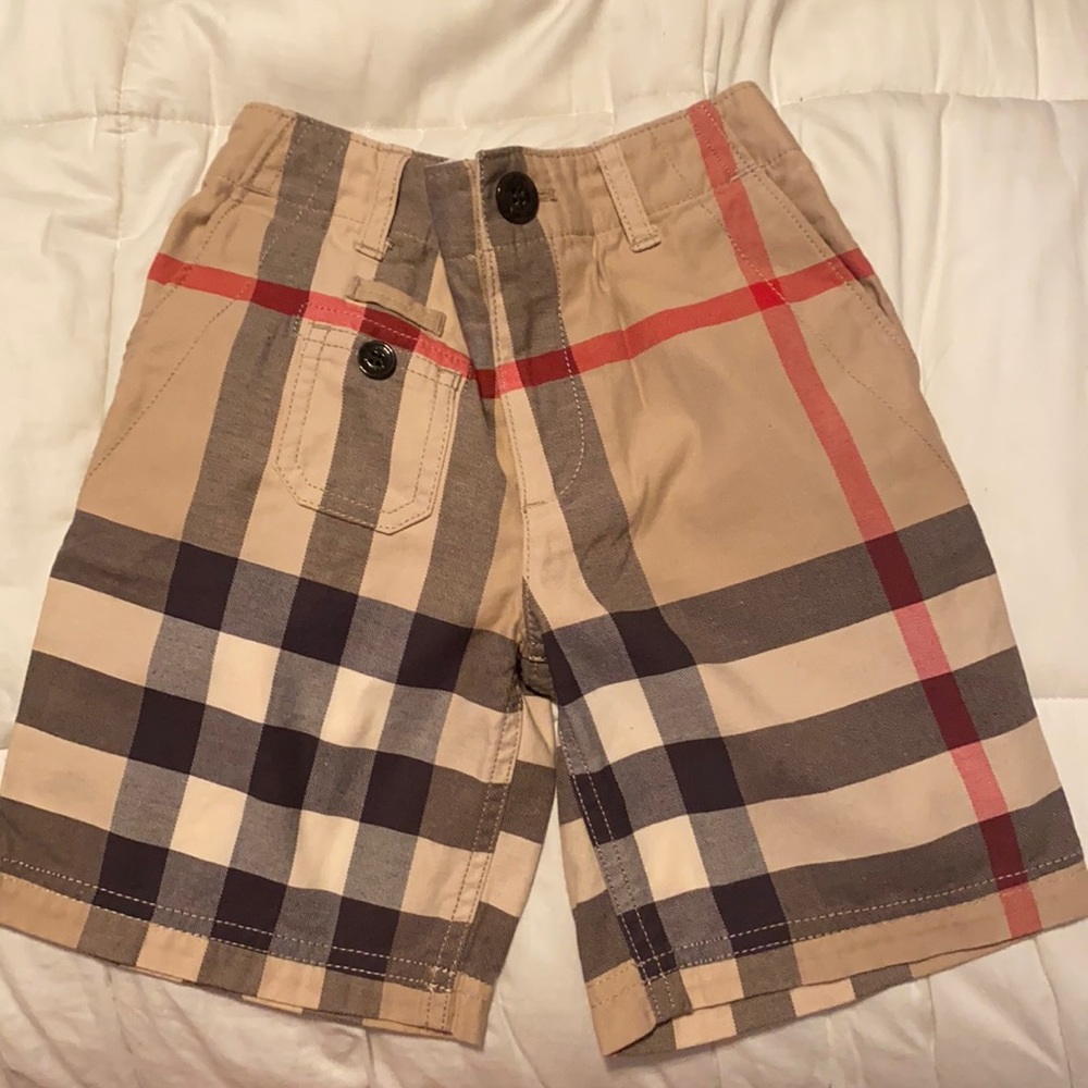 Boys Original Burberry plaid print shorts 5y